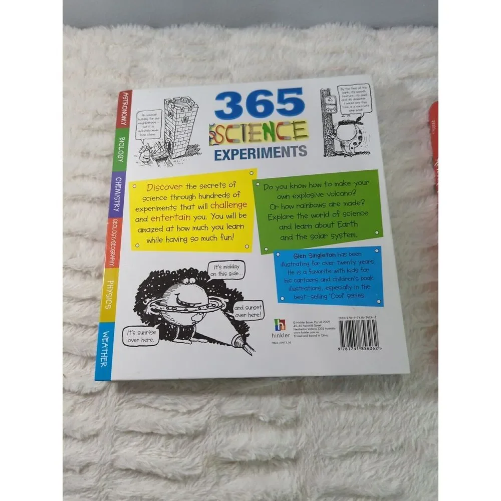 365 Science Experiments Book Hardcover  Science Nature‎ Homeschool Hinkler